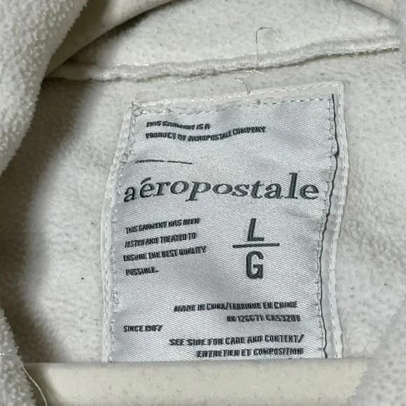 Aeropostale Cream Fleece Zip Jacket - Picture 8 of 12